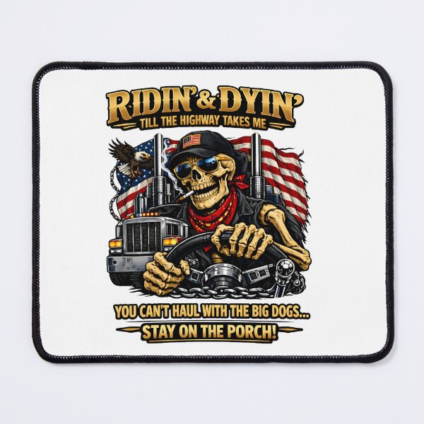 Item preview, Badass Trucker Skull Ridin and Dyin American Flag designed and sold by zelvoc-wear.