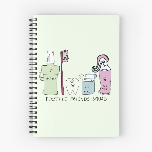 Item preview, Cute Dental Care Characters – Toothbrush Toothpaste Floss Cartoon, Kids Dentist Gift designed and sold by karolaart.