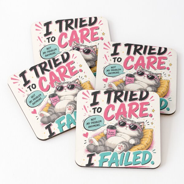 Item preview, I Tried To Care. I Failed. – Lazy Cat Edition designed and sold by Pecata.