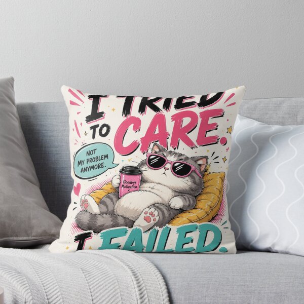 Item preview, I Tried To Care. I Failed. – Lazy Cat Edition designed and sold by Pecata.