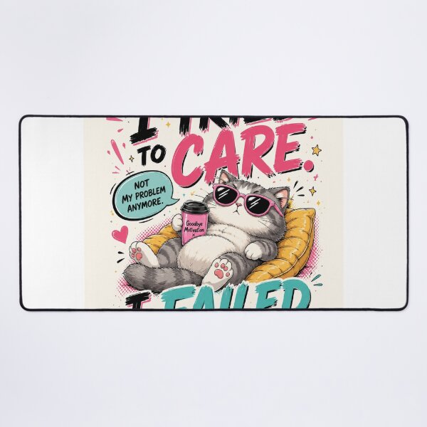 Item preview, I Tried To Care. I Failed. – Lazy Cat Edition designed and sold by Pecata.
