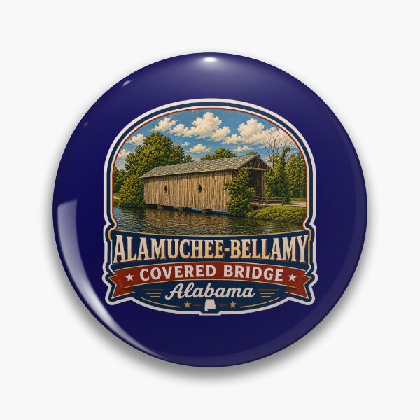 Item preview, Alamuchee-Bellamy Covered Bridge sticker designed and sold by gotucoveredart.