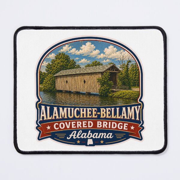 Item preview, Alamuchee-Bellamy Covered Bridge sticker designed and sold by gotucoveredart.
