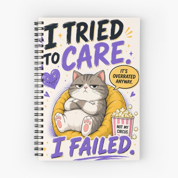 Item preview, Intenté preocuparme. Fracasé. Intenté preocuparme. Fracasé. – Edición de Grumpy Cat. – Edición de Grumpy Cat designed and sold by Pecata.