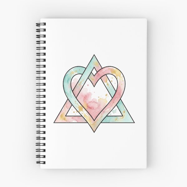 Item preview, Watercolor Adoption Symbol Heart and Triangle Art designed and sold by DuckOddity.