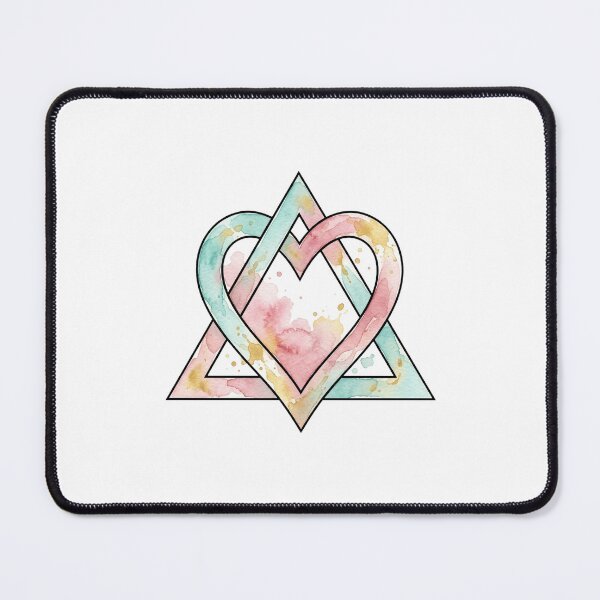 Item preview, Watercolor Adoption Symbol Heart and Triangle Art designed and sold by DuckOddity.