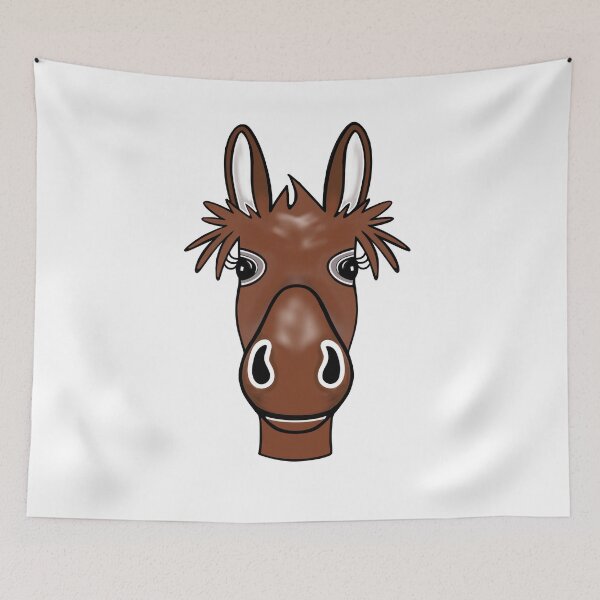Item preview, Cute Donkey Head designed and sold by Sartoris Art.