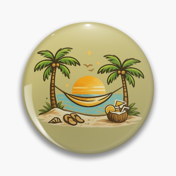 Item preview, Tropical Sunset Hammock - Relaxing Beach Summer Vibes Design. designed and sold by LunaPrintCo.