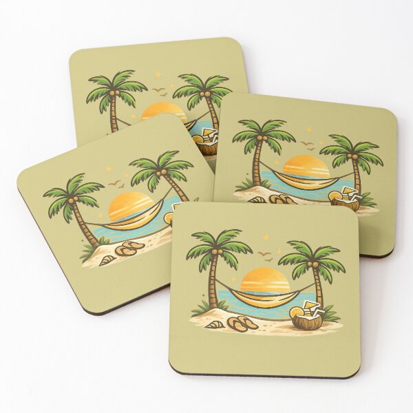 Item preview, Tropical Sunset Hammock - Relaxing Beach Summer Vibes Design. designed and sold by LunaPrintCo.