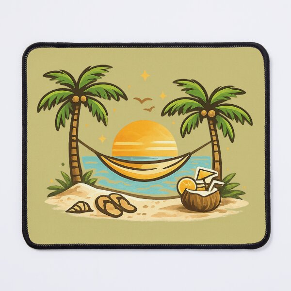 Item preview, Tropical Sunset Hammock - Relaxing Beach Summer Vibes Design. designed and sold by LunaPrintCo.