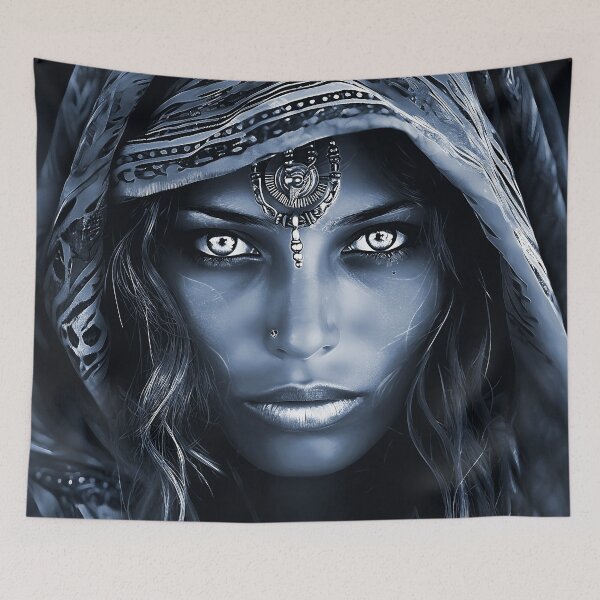 Item preview, Exotic Desert Woman In Blue-Cyan Digital Art designed and sold by DEC02.