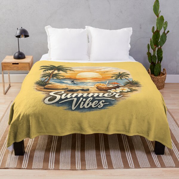 Item preview, Summer Vibes Tropical Sunset Beach Retro Design Vacation Surf Style. designed and sold by LunaPrintCo.