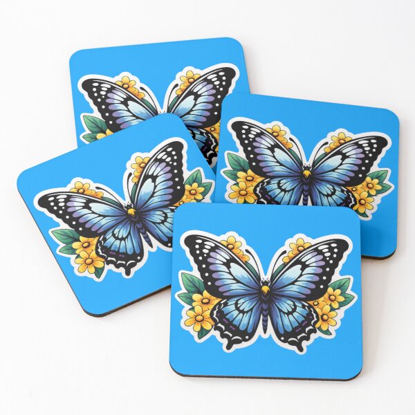 Item preview, Tribal Butterfly & Floral Tattoo Art Print designed and sold by tim tal.