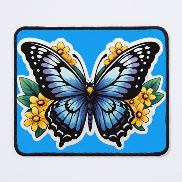 Item preview, Tribal Butterfly & Floral Tattoo Art Print designed and sold by tim tal.