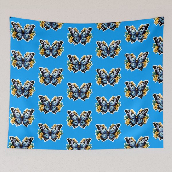 Item preview, Tribal Butterfly & Floral Tattoo Art Print designed and sold by tim tal.