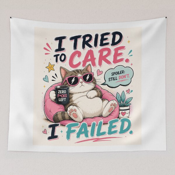 Item preview, I Tried To Care. Still Don’t. – Sassy Cat Edition designed and sold by Pecata.