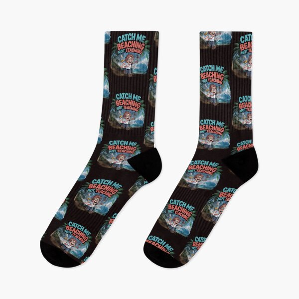 Item preview, Catch Me Beaching Not Teaching End of School Year Summer Teacher designed and sold by Redgiant87x.
