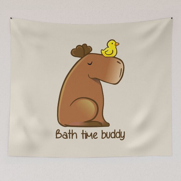 Item preview, Capybara bath time buddy designed and sold by Konopikyu.