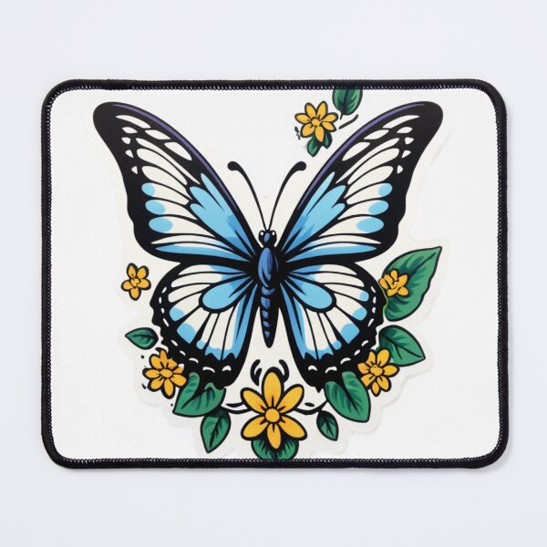 Item preview, Tribal Butterfly & Floral Tattoo Art Print designed and sold by tim tal.