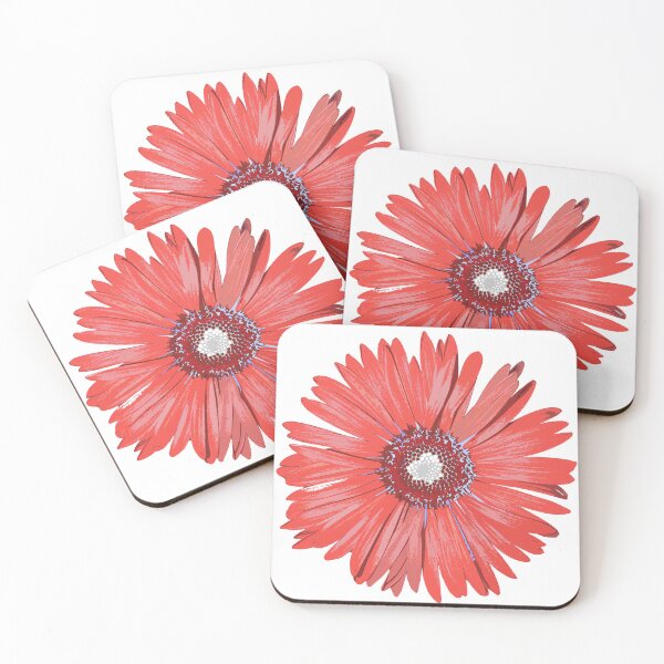 Item preview, Red Gerber Daisy Flower Botanical Floral Pop Art designed and sold by Sharon Cummings Art.