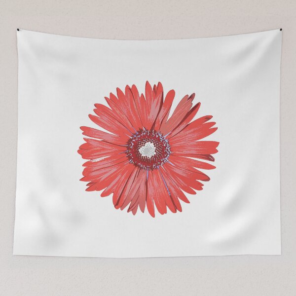Item preview, Red Gerber Daisy Flower Botanical Floral Pop Art designed and sold by Sharon Cummings Art.