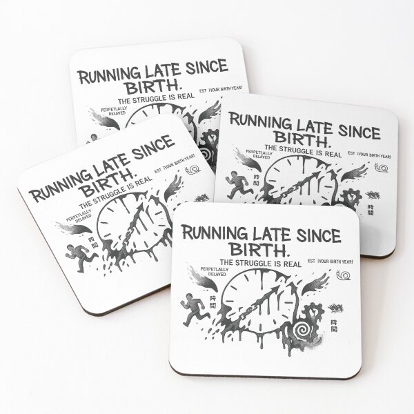 Item preview, Running Late Since Birth – The Struggle Is Real Graffiti Clock Design designed and sold by MartBook.