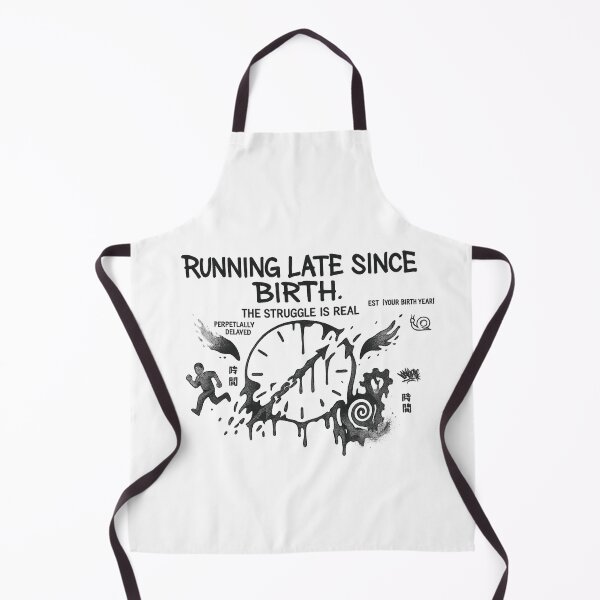 Item preview, Running Late Since Birth – The Struggle Is Real Graffiti Clock Design designed and sold by MartBook.