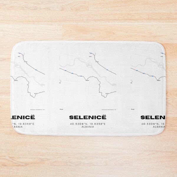 Item preview, Selenicë Albania Minimalist Map Print | Modern City Artwork designed and sold by RM-Journey.