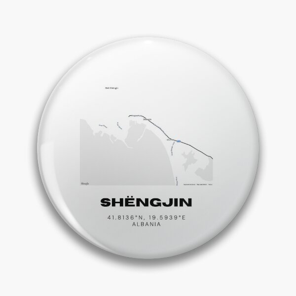Item preview, Shëngjin Albania Beach Town Map | Minimalist Coastal Art Print designed and sold by RM-Journey.