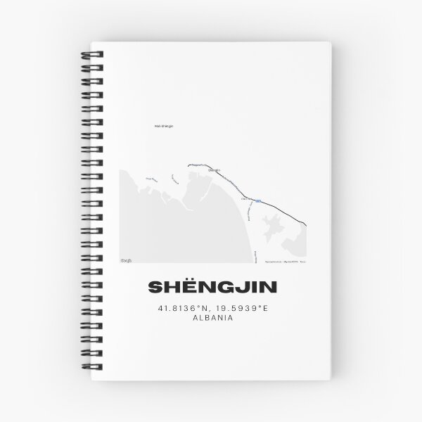 Item preview, Shëngjin Albania Beach Town Map | Minimalist Coastal Art Print designed and sold by RM-Journey.