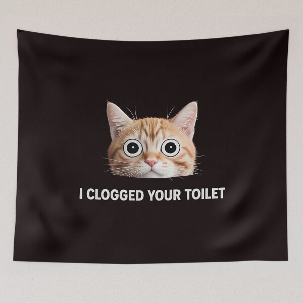 Item preview, I Clogged Your Toilet Funny Brainrot Alpha Wolf Meme Chaos designed and sold by Redgiant87x.