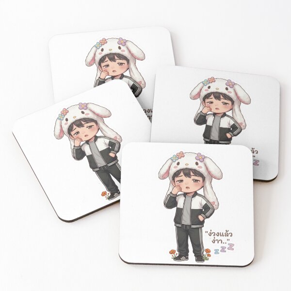 Item preview, Sleepy Chibi Boy Rubbing Eyes - Tired Sticker designed and sold by GlowPix.