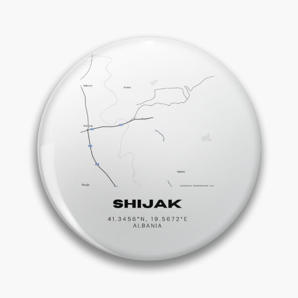 Item preview, Shijak Albania Minimal Street Map | Contemporary City Design designed and sold by RM-Journey.