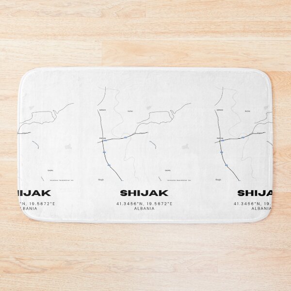 Item preview, Shijak Albania Minimal Street Map | Contemporary City Design designed and sold by RM-Journey.