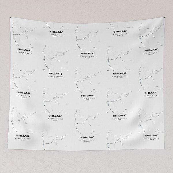 Item preview, Shijak Albania Minimal Street Map | Contemporary City Design designed and sold by RM-Journey.