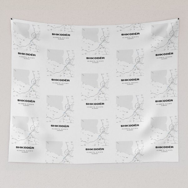 Item preview, Shkodër Albania City Map Poster | Minimalist Street Map Art designed and sold by RM-Journey.