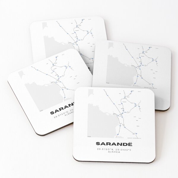 Item preview, Sarandë Albania Coastal Map Art | Minimalist City Street Poster designed and sold by RM-Journey.