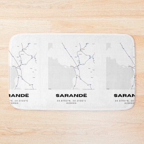 Item preview, Sarandë Albania Coastal Map Art | Minimalist City Street Poster designed and sold by RM-Journey.
