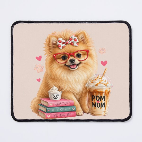 Item preview, Pomeranian Dog Mom Book Lover - Pomeranian Coffee Reader designed and sold by tamdevo1.