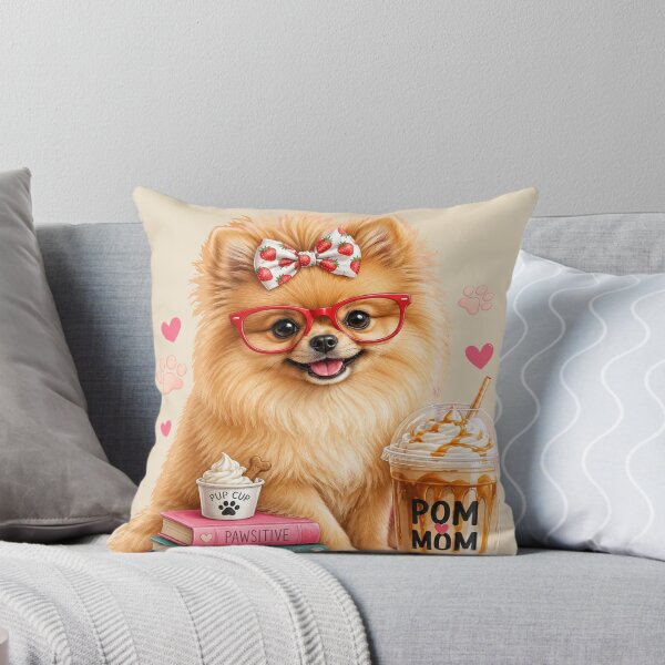 Item preview, Pomeranian Dog Mom Book Lover - Pomeranian Coffee Reader designed and sold by tamdevo1.