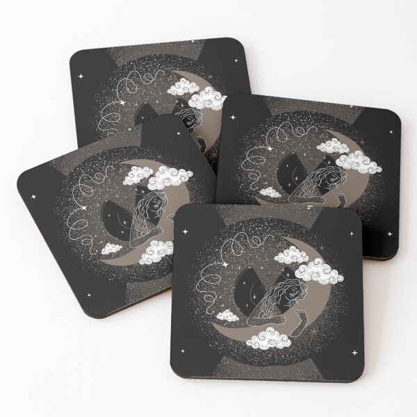 Item preview, Sleeping on the Moon - Celestial Tarot Witchy Line Art designed and sold by samahl_l.
