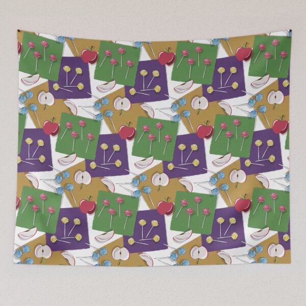 Item preview, Sweet Nostalgia: Lollipop and Apple Pop Art Pattern designed and sold by Fiorart Studio .