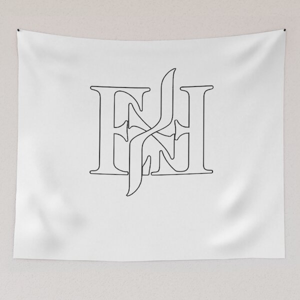 Item preview, Minimal EH Monogram Logo on Black Background | Modern Luxury Initials Design designed and sold by Joyfulfabric.