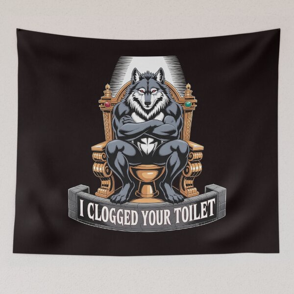 Item preview, I Clogged Your Toilet Funny Brainrot Weird Internet Meme designed and sold by Redgiant87x.