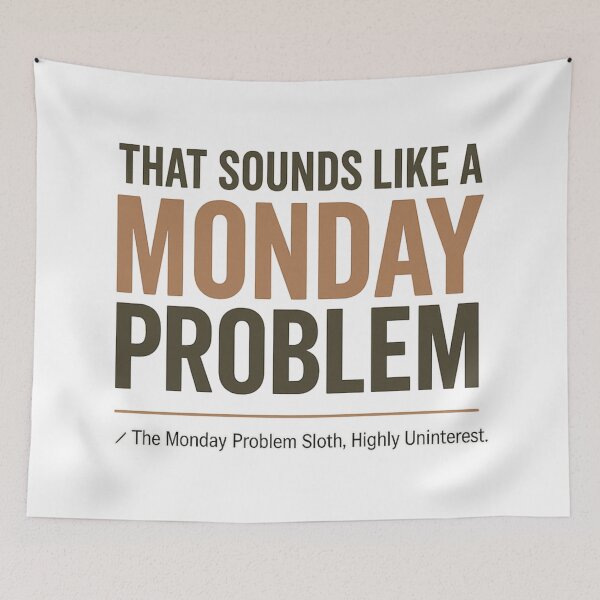 Item preview, That Sounds Like a Monday Problem – Funny Work Motivation Quote designed and sold by MartBook.
