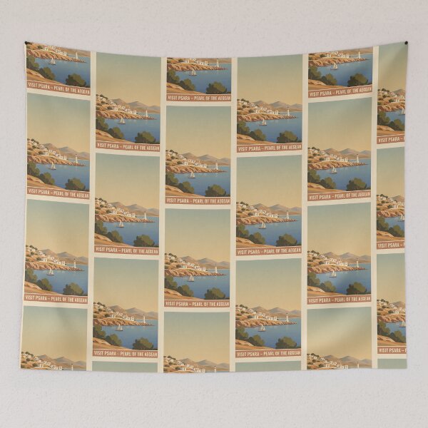 Item preview, Psara Greece, Greek Island Vintage Travel Tourism designed and sold by TravelersGems.