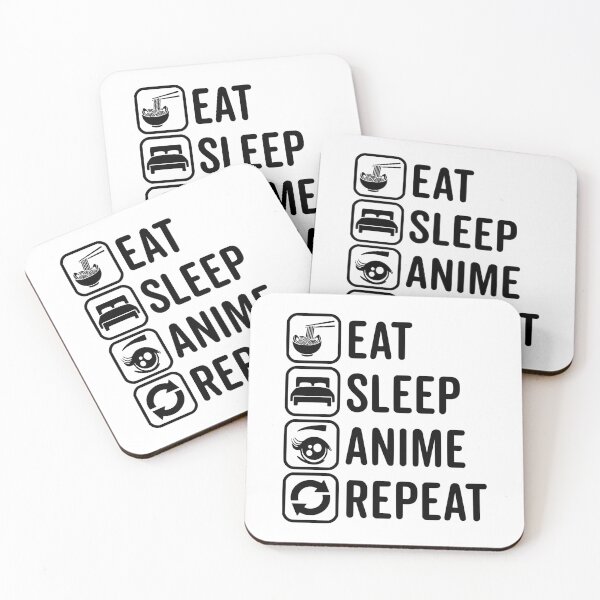 Item preview, EAT, SLEEP, ANIME AND REPEAT designed and sold by Nubiyo.