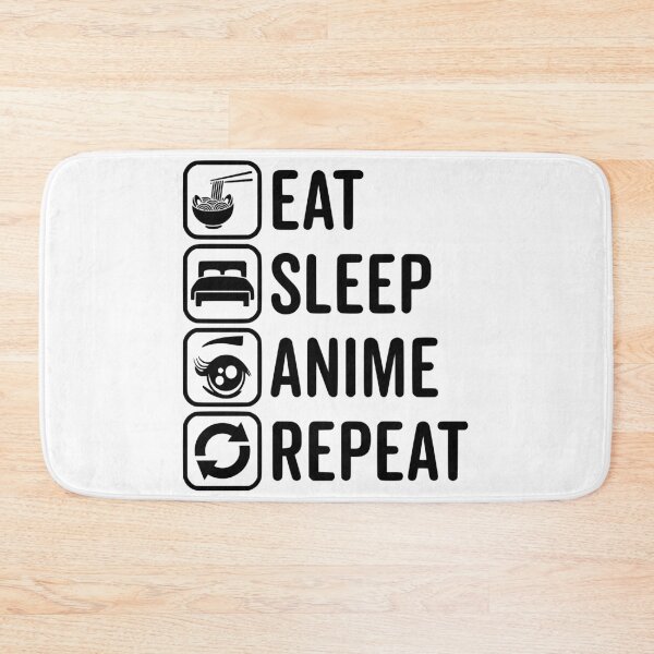Item preview, EAT, SLEEP, ANIME AND REPEAT designed and sold by Nubiyo.
