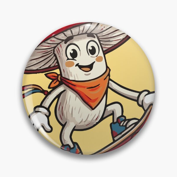 Item preview, Cute Magic Mushroom Riding a Skateboard Sticker Art designed and sold by VeloraAuraLab.