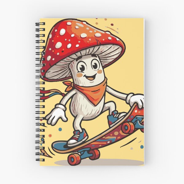 Item preview, Cute Magic Mushroom Riding a Skateboard Sticker Art designed and sold by VeloraAuraLab.